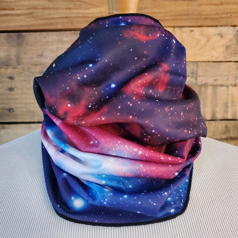 🐕 Pink & Navy Galaxy Neck Gaiter - Picture 2 of 5